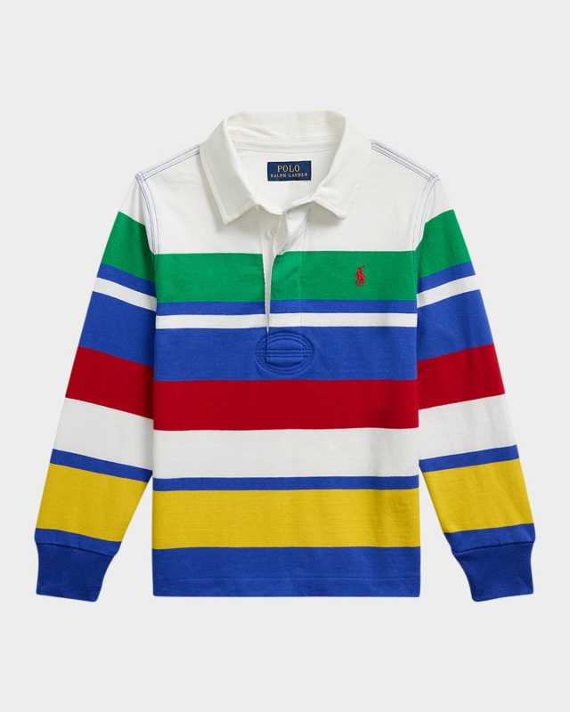 Boy's Striped Rugby Shirt, Size 2-7
